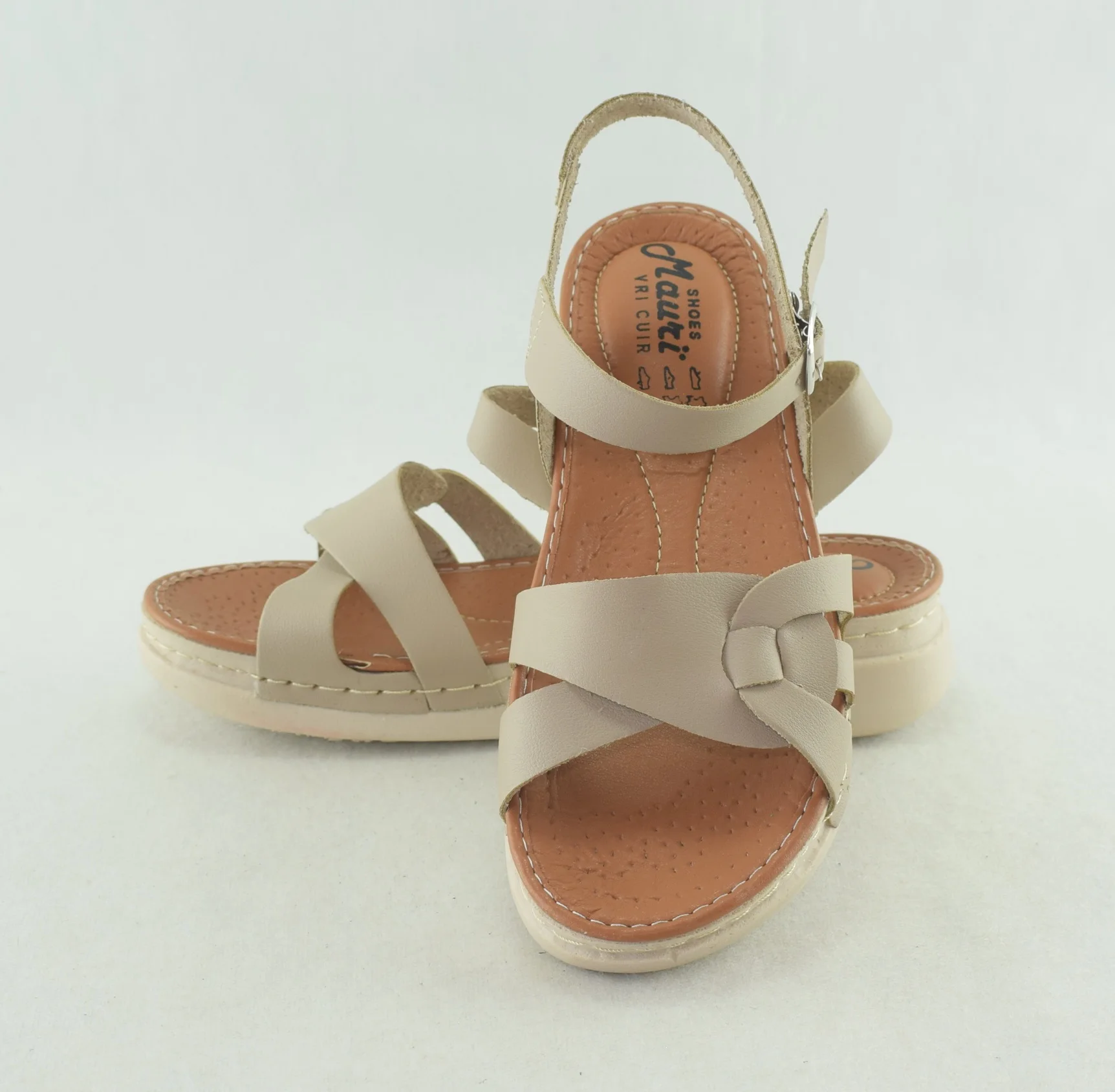816-Sandales Femme, Tendance 2023-2024Beige