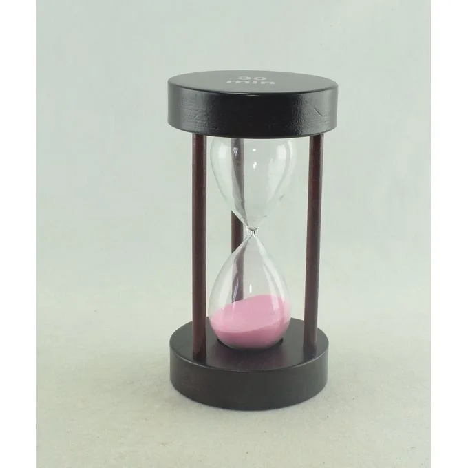 934 - Sablier rond 30 minutes - Rose élégant et utile