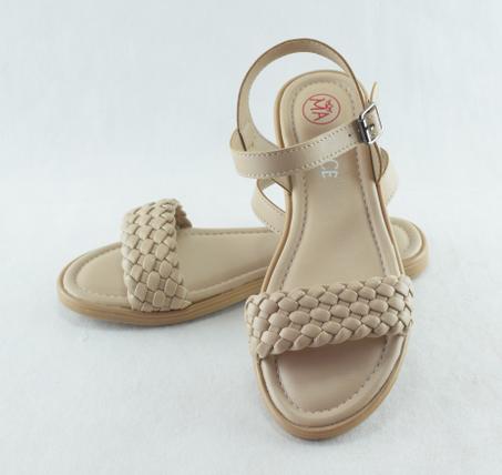443-Sandales femme plate et légère tendance 2023-2024 Beige
