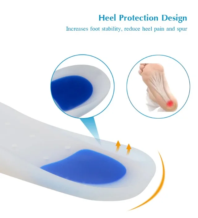 421S - Semelles de chaussures en Gel de Silicone médical, 2 pièces - S