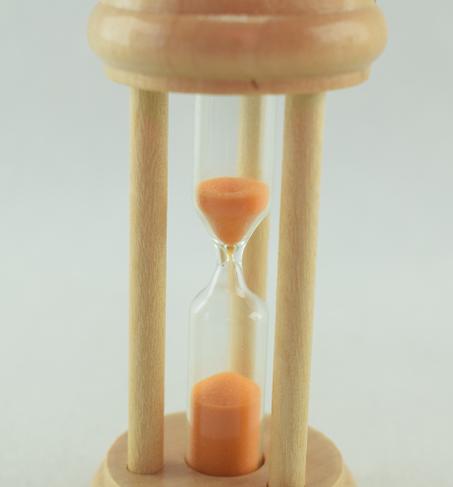 586O - Mini Sablier en Verre pour décoration Horloge De Sable 3 minute - Orange