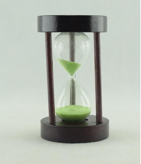 765 - Sablier rond en verre 10 minutes - Vert, décoratif et polyvalent - Vert