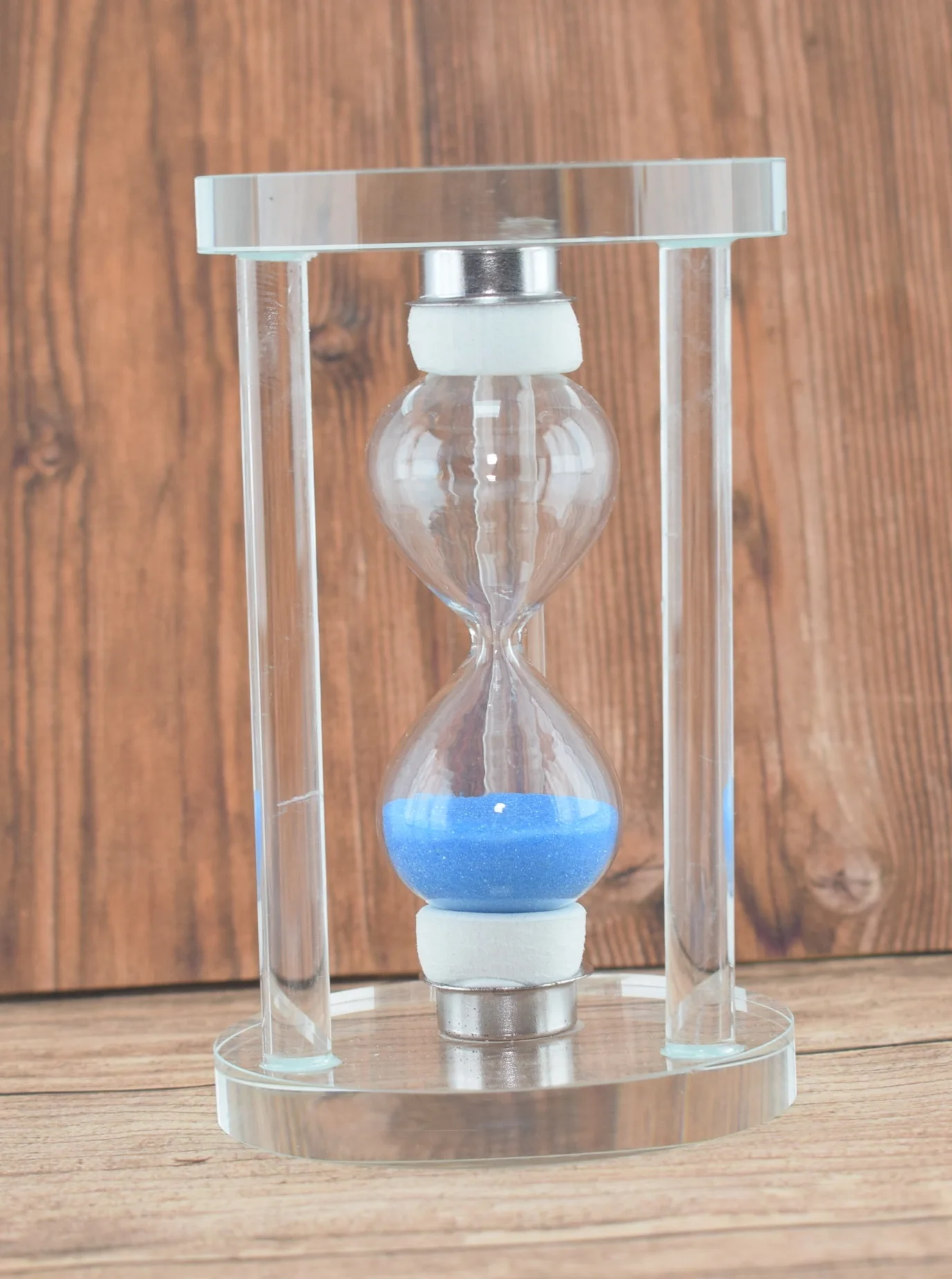 774B - Sablier en verre 7 secondes, décoratif et pratique - Bleu