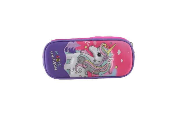 844 - Cartable scolaire à roulette 3 pièces Unicorn