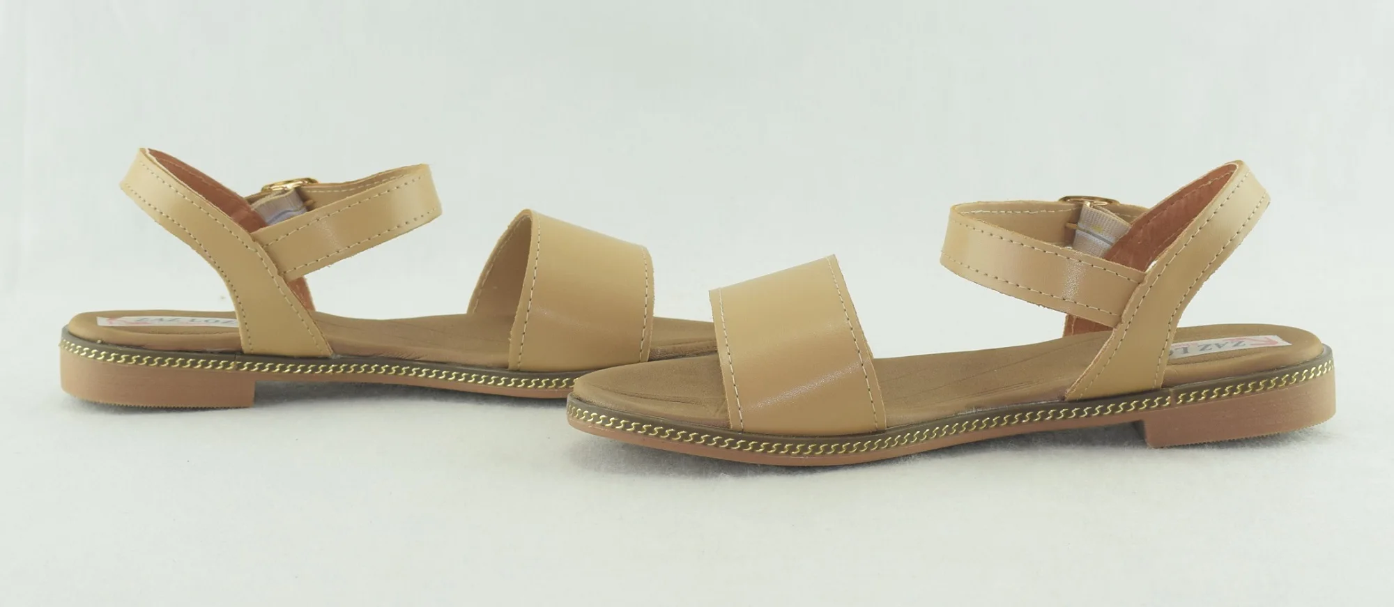 814-Sandales femme plate et légère tendance 2023-2024 Beige