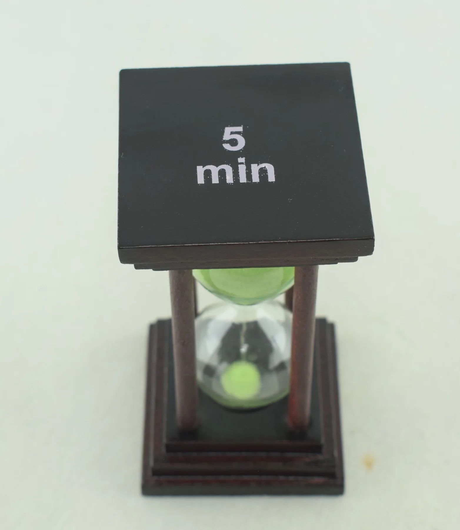 763 - Sablier en verre 5 minutes carré -Vert, poly valent - Vert