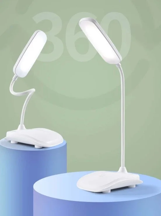 641-Lampe de bureau LED protection des yeux, pour table de chevet, flexible.