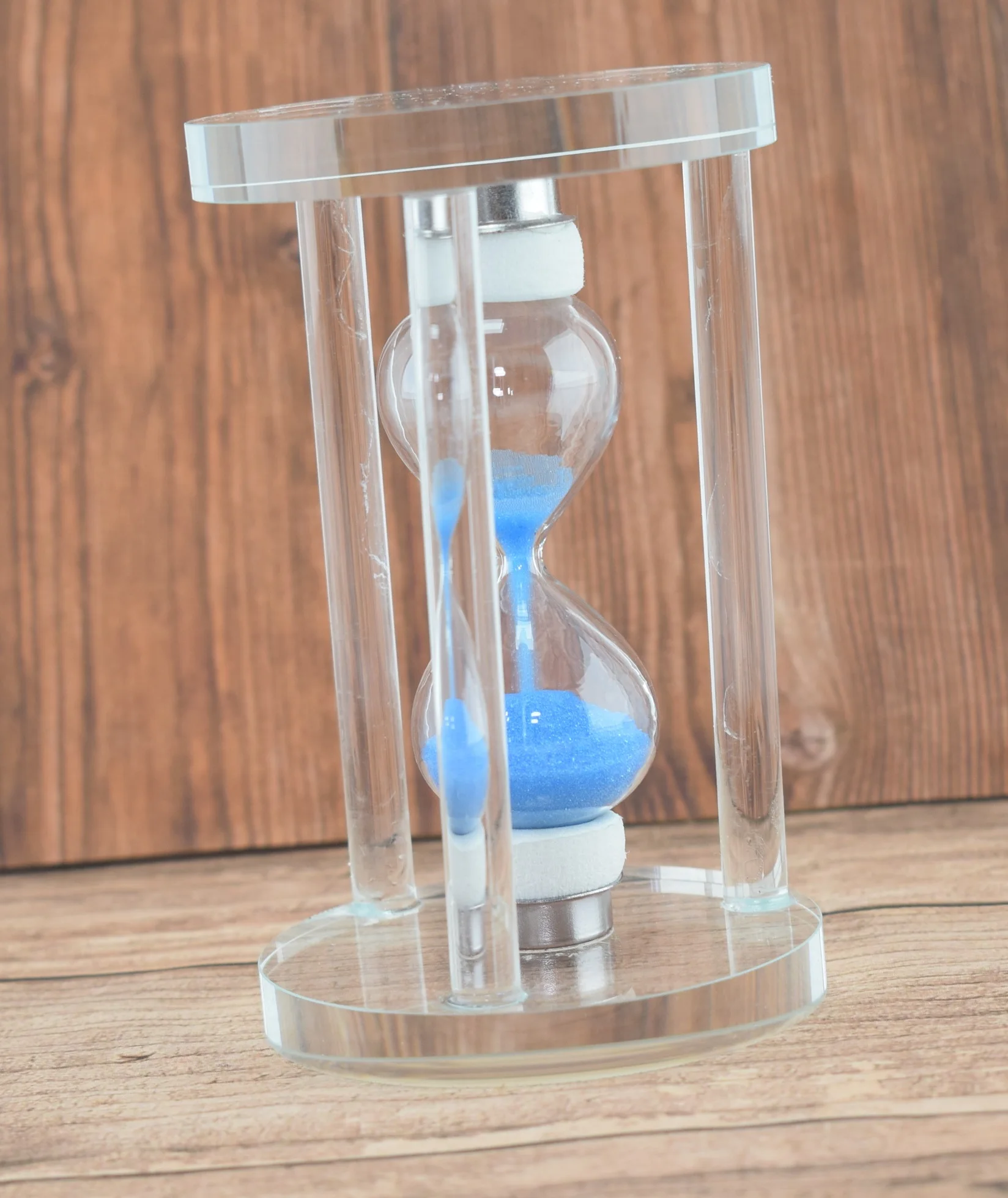 774B - Sablier en verre 7 secondes, décoratif et pratique - Bleu