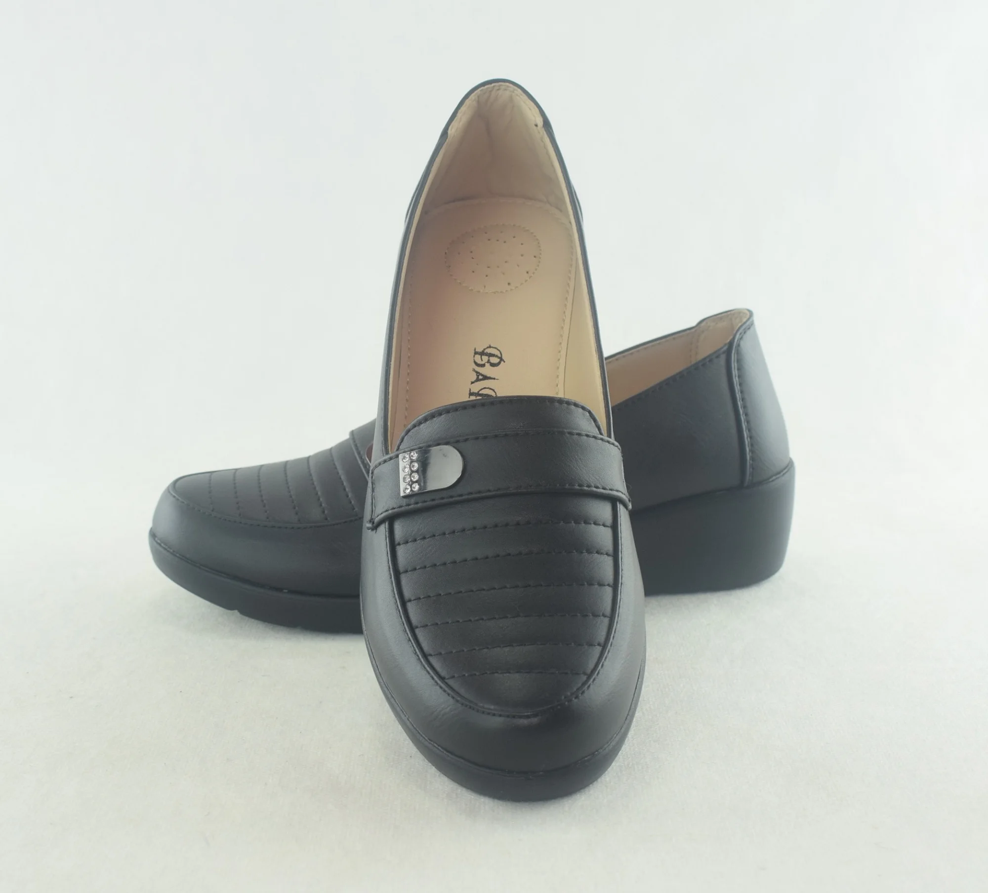 555 - mocassins pour femme tendance - Noir