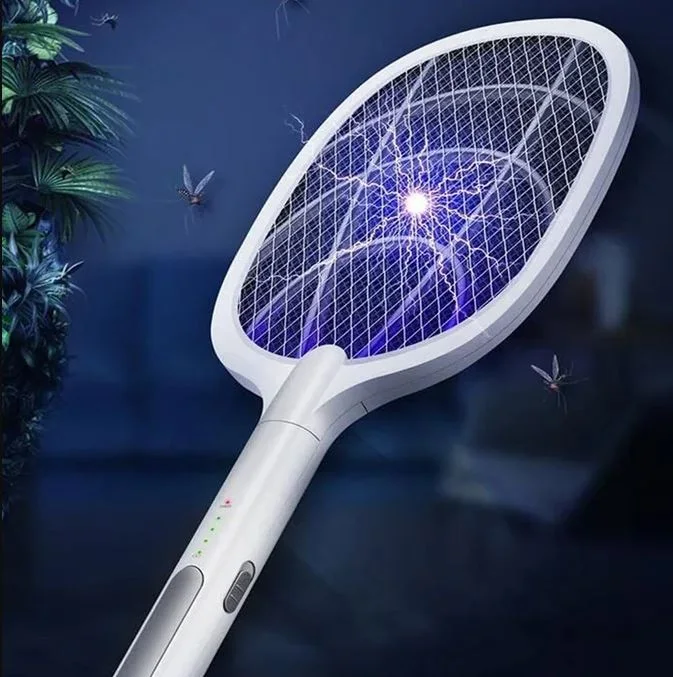 Raquette anti moustique électrique 2 en 1 rechargeable USB