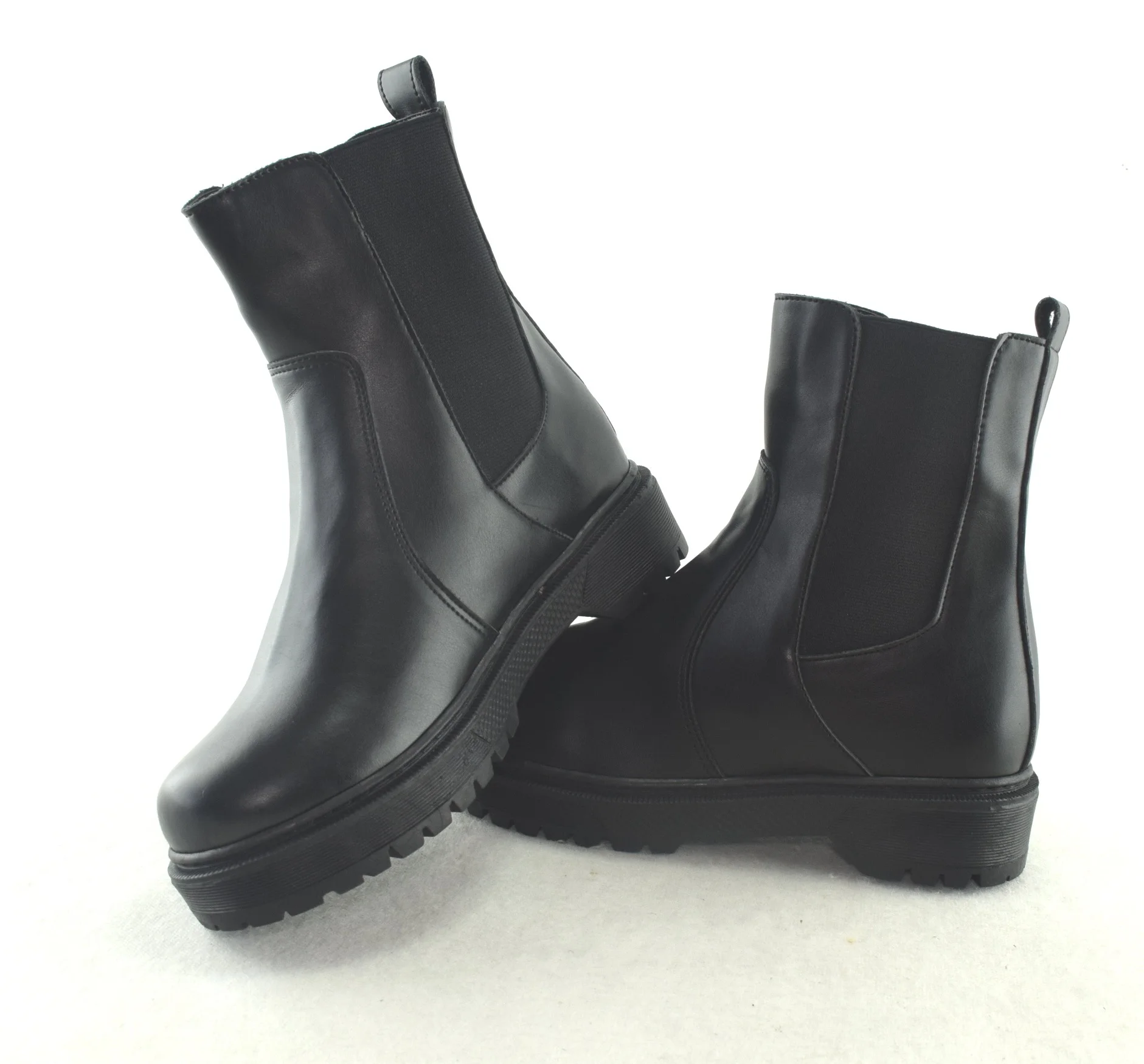 930 - Bottes pour femme chic en cuir tendance hiver 2024 Noir