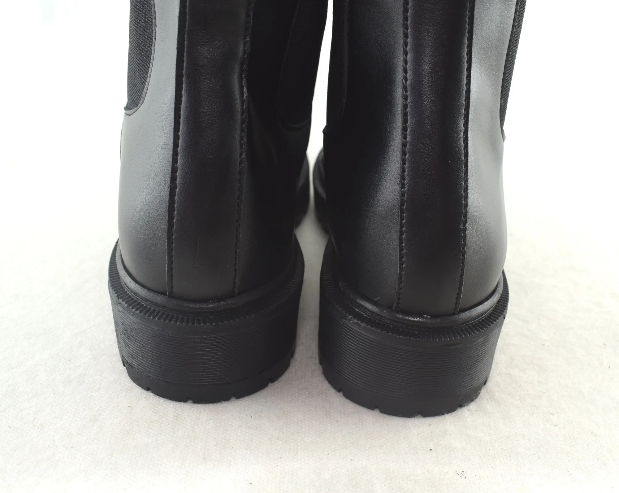 930 - Bottes pour femme chic en cuir tendance hiver 2024 Noir