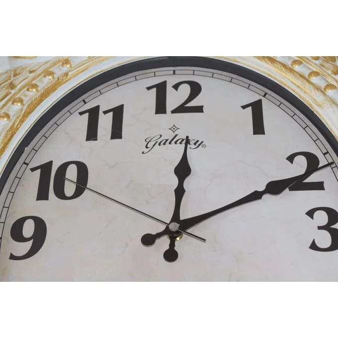 263 - horloge murale grande taille pour décoration salon, style classique - Blanc