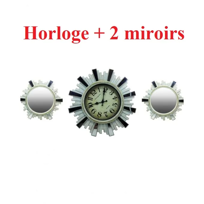 395 - Horloge et deux mirroir pour décoration