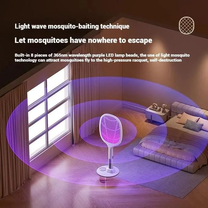 Raquette anti moustique électrique 2 en 1 rechargeable USB