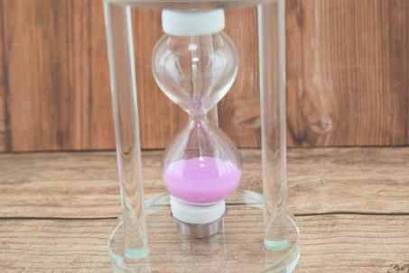 774R - Sablier en verre 7 secondes, décoratif et pratique - Rose