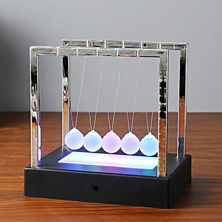 791G - pendule du berceau de Newton a LED - 15 cm