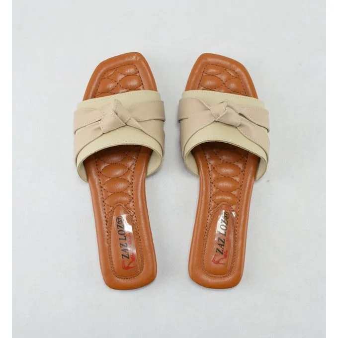 Sandale femme élégante beige / marron