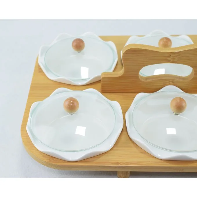 319 - 6 pots à épices, Boîte d'assaisonnement pour condiments en porcelaine - BC16-6