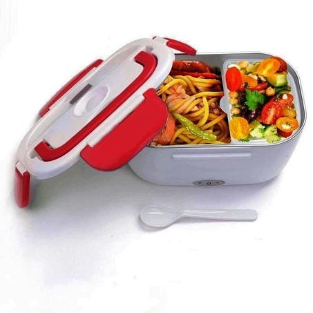 112 - Boite électrique à repas chauffante, Lunch box - Rouge