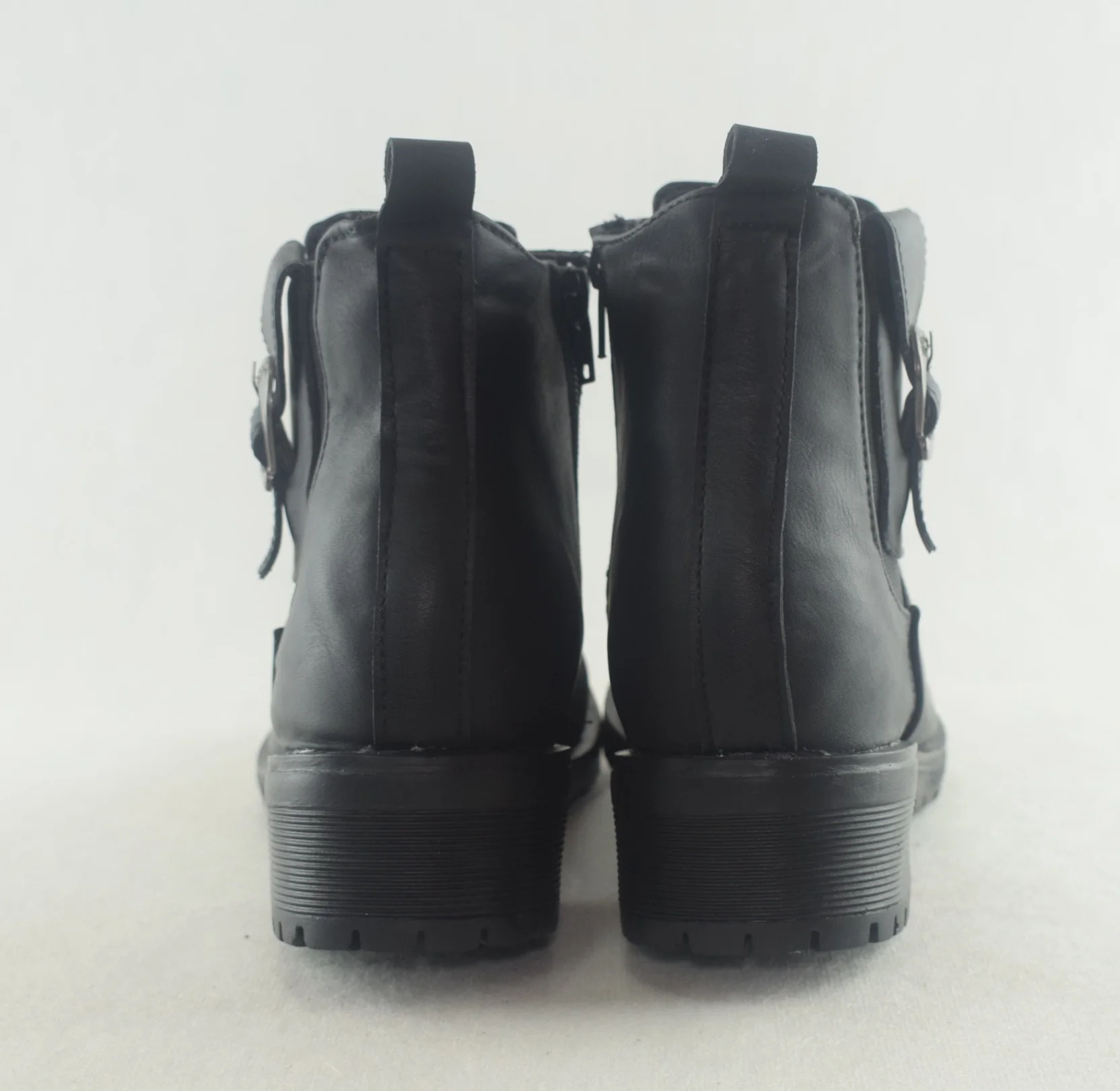 525 - Bottes élégantes pour femme en cuir tendance hiver 2023 - Noir Mat