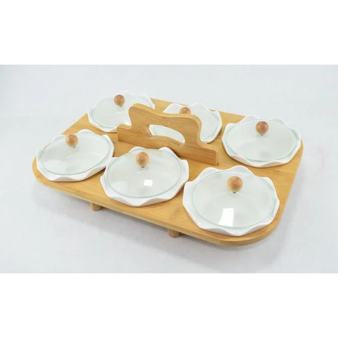 319 - 6 pots à épices, Boîte d'assaisonnement pour condiments en porcelaine - BC16-6