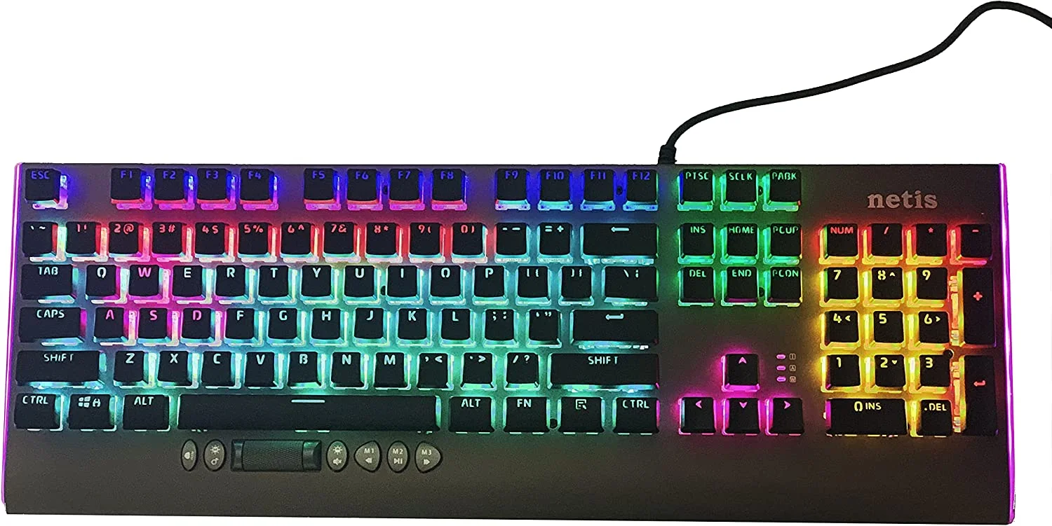 600 - Clavier de jeu mécanique filaire arc-en-ciel rétroéclairé Cherry MX Red Switchs - K3101FA