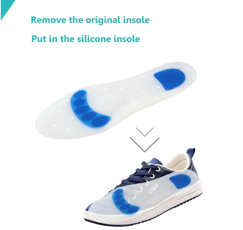 421S - Semelles de chaussures en Gel de Silicone médical, 2 pièces - S