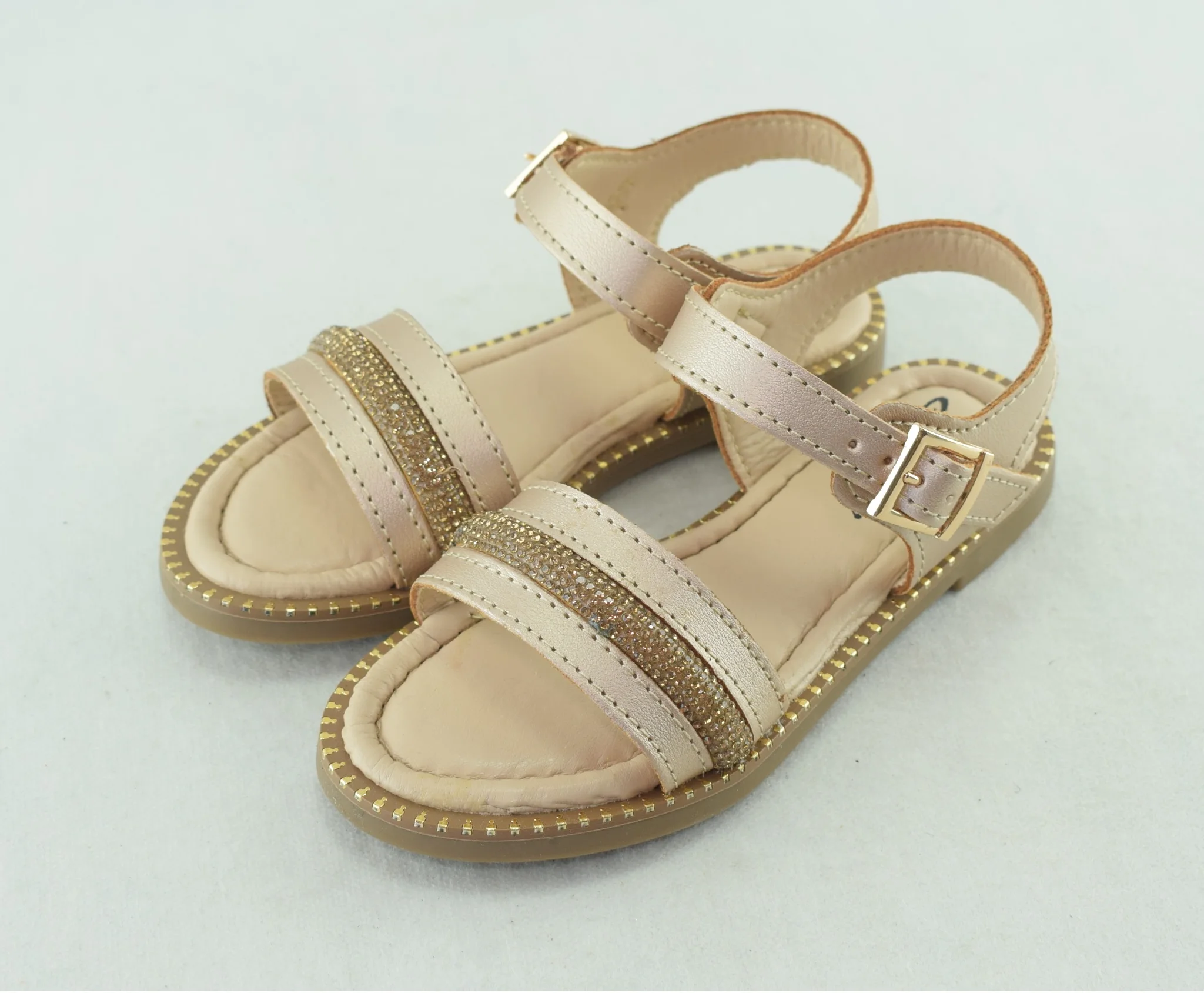 743-Sandale casual et confortable pour fille du 30 au 35 or
