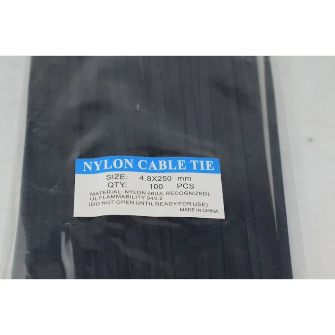 100 Pcs colliers de serrage autobloquants en plastique-Noir - Noir