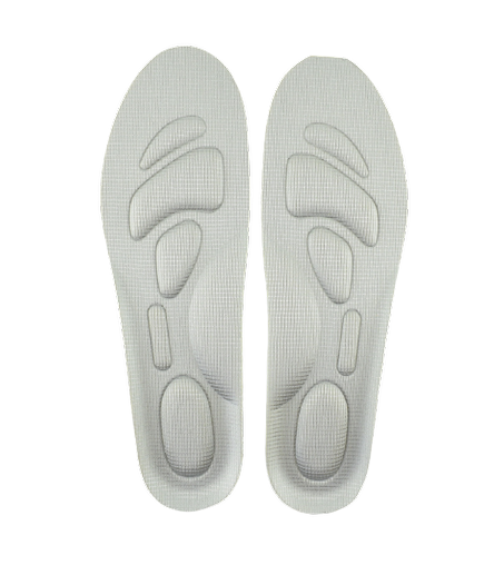 621G - Semelles intérieures de Massage 4D pour hommes et femmes 41-46 - Gris