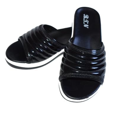 26N-Sandale femme élégante Noir Brillant