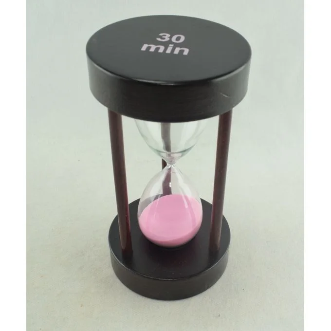 934 - Sablier rond 30 minutes - Rose élégant et utile