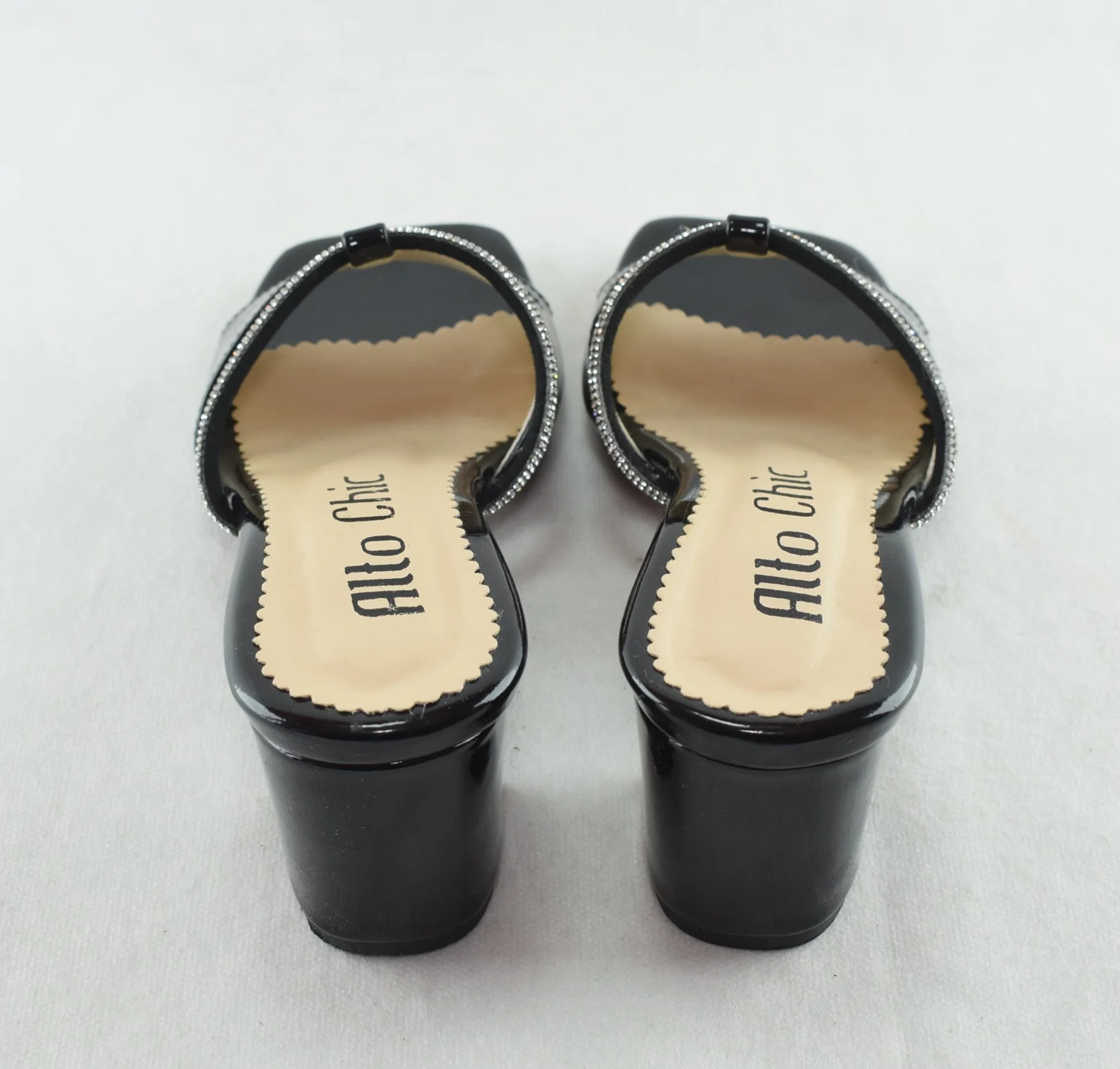 450-sandales élégant pour femme avec talon haut 2023-2024 Noir