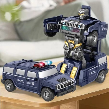 🚓🤖 Voiture de Police Robot Transformable