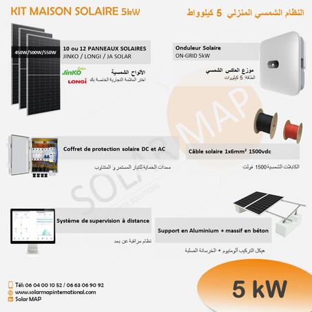 KIT MAISON SOLAIRE ONGRID 5KW