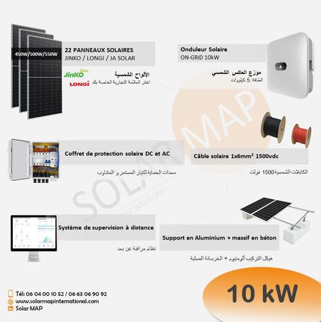 KIT MAISON SOLAIRE ONGRID 10KW