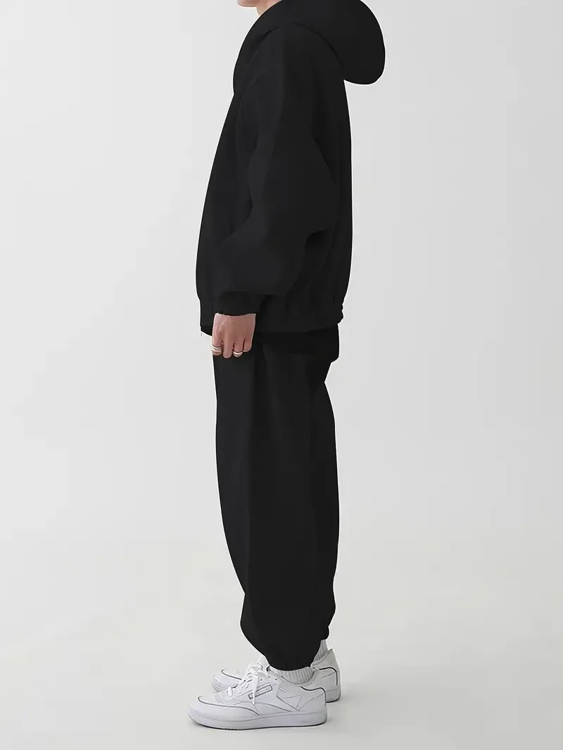 ART CLOTHES - Essentials - Sweat à capuche ultra oversize à fermeture éclair - Gris