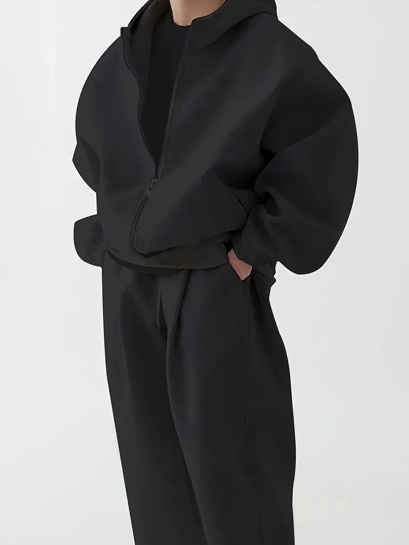 ART CLOTHES - Essentials - Sweat à capuche ultra oversize à fermeture éclair - Gris