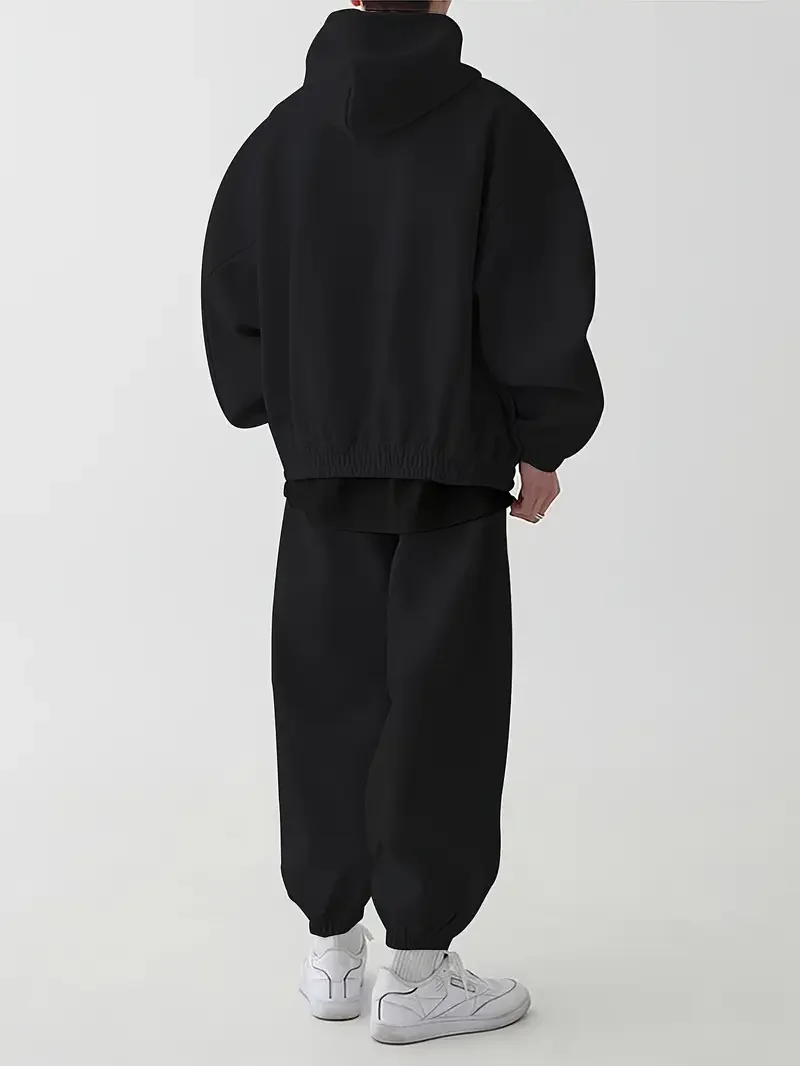 ART CLOTHES - Essentials - Sweat à capuche ultra oversize à fermeture éclair - Gris