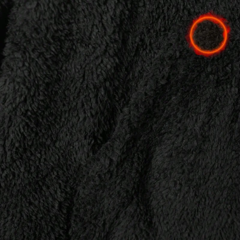 طقم دافئ بفرو مزدوج: هودي وشورت رياضي عصري