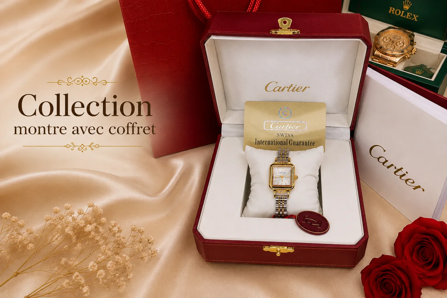MONTRE FEMME AVEC COFFRET