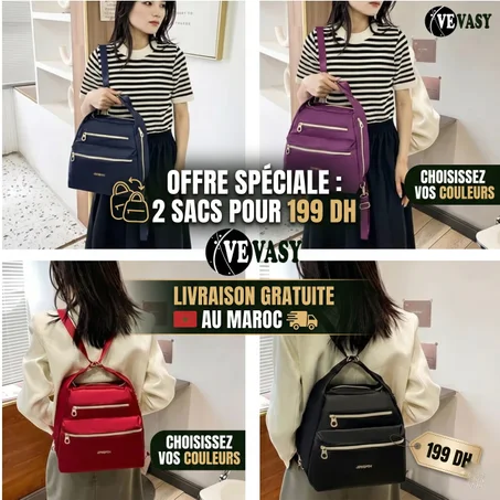 Sac à Dos & Bandoulière Multifonction JET SET – Élégance & Praticité au Quotidien
