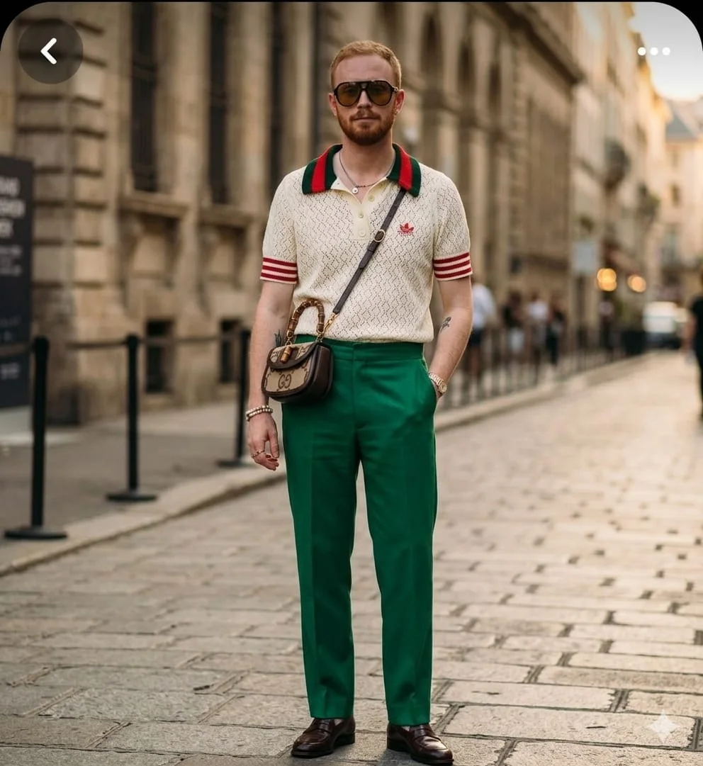 Gucci x Adidas Knit Polo Shirt - Cream