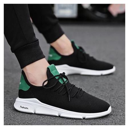 Fashion Men's Sneakers Casual Breathable Mesh Shoes-black
