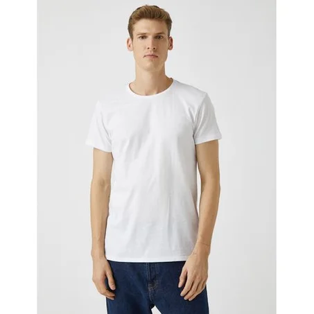 تيشورت صيفي ناعم حريري با جميع المقصات الأبيض