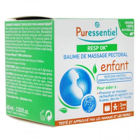 PURESSENTIEL RESPIR BAUME DE MASSAGE PECTORAL ENFANT 60ML