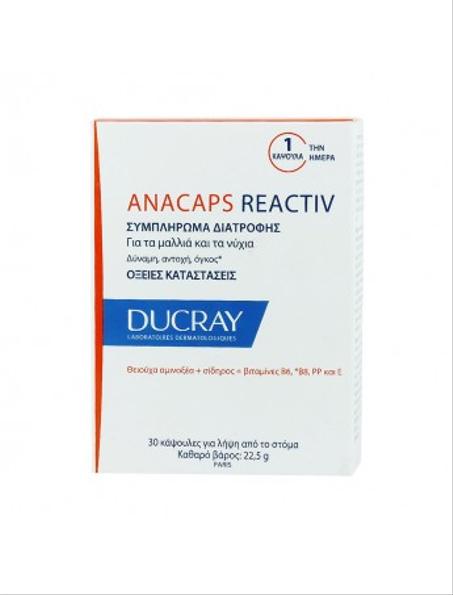 DUCRAY ANACAPS REACTIV CHEVEUX ET ONGLES 30 CAPSULES