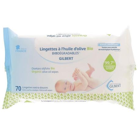 GILBERT LINGETTES A L’HUILE D’OLIVE BIO 70U BIODEGRADABLES