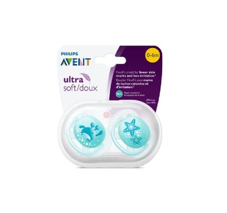 AVENT 2 SUCETTE ORTHO ULTRA SOFT 0-6M SCF220/21
